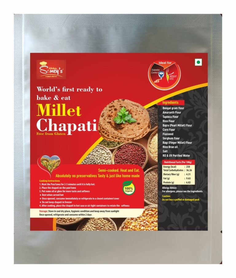 Ready to eat millet chapathis